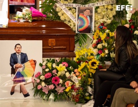 Le magistrade de Aguascalientes, Ociel Baena, fue sepultado el día de ayer en Saltillo, Coahuila, de donde era originario. EFE/Miguel Sierra