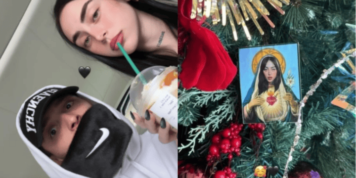 Los aliados LGBT+, Peso Pluma y Nicki Nicole, presumieron su amor a través de redes sociales en plena navidad. INSTAGRAM/ @pesopluma